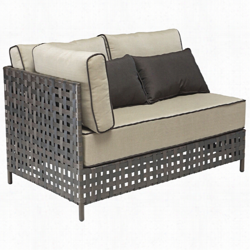 Contemporary Pinery Weathered Zuo Outdooor Left-facing Corner Chair
