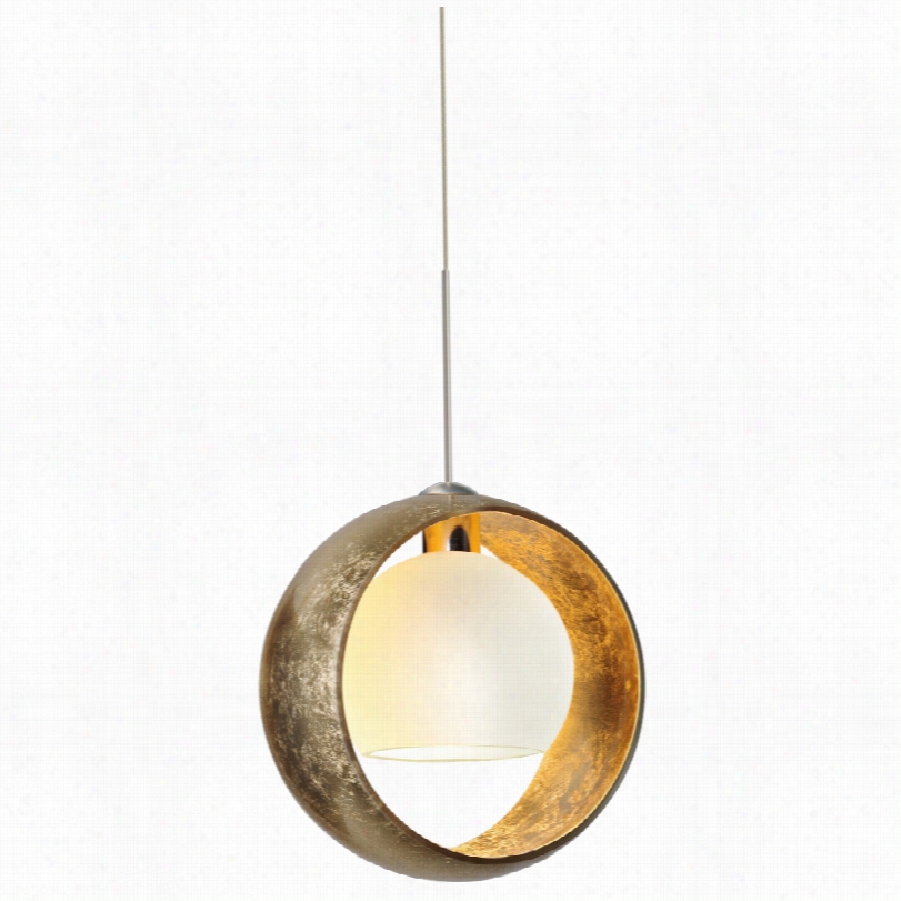 Contemporary Pogo Collection Goldf Oil Lgass 6 1/4-inch-w Besa Chandelier