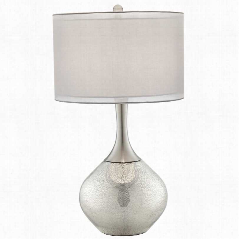 Contemporary Possini Euro Design Swift Mercury Gass Modern Taable Lamp