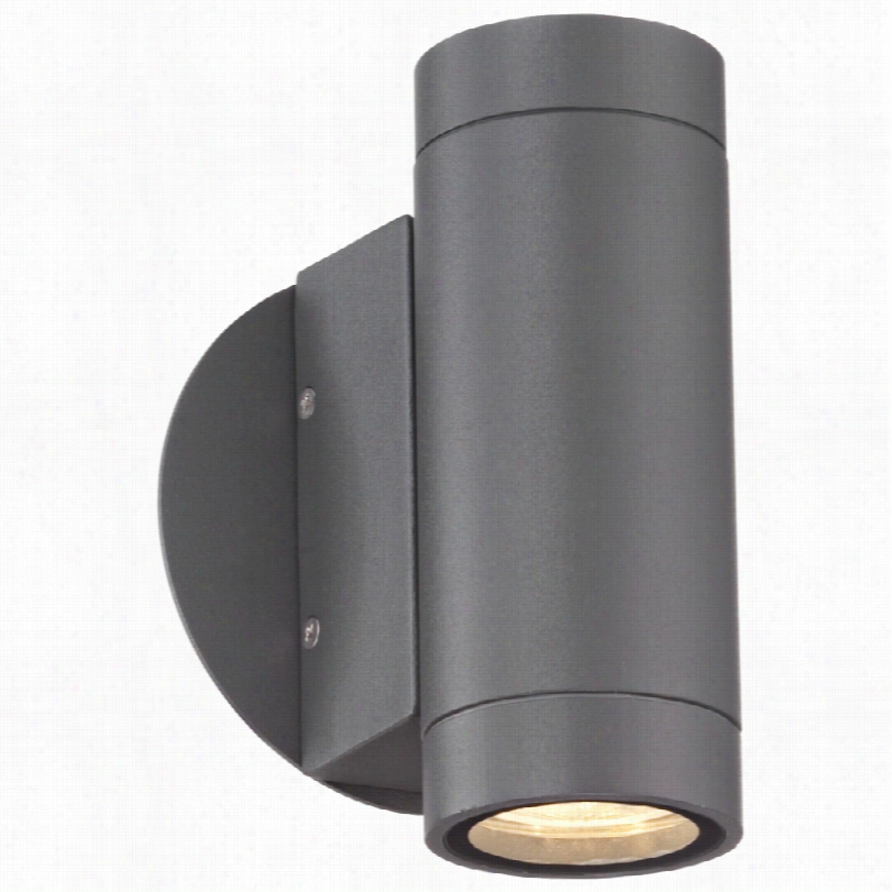 Contemporary Possini Euro Graphite Led 6 1/4-icnh-h Outdoor Wall Light