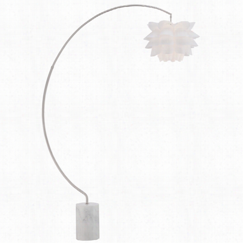 Contemporary Possini Euro White Flower 78inchh Arc Floor Lamp
