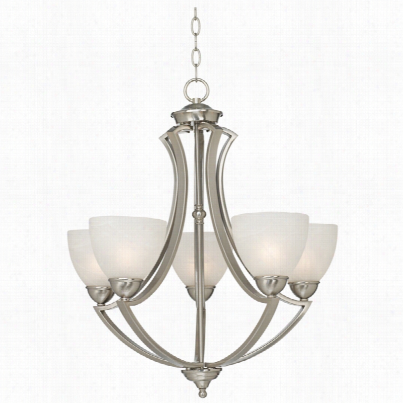 Contemporzry Possini Milbury Collection Five-light 24-inch-w Chandelier