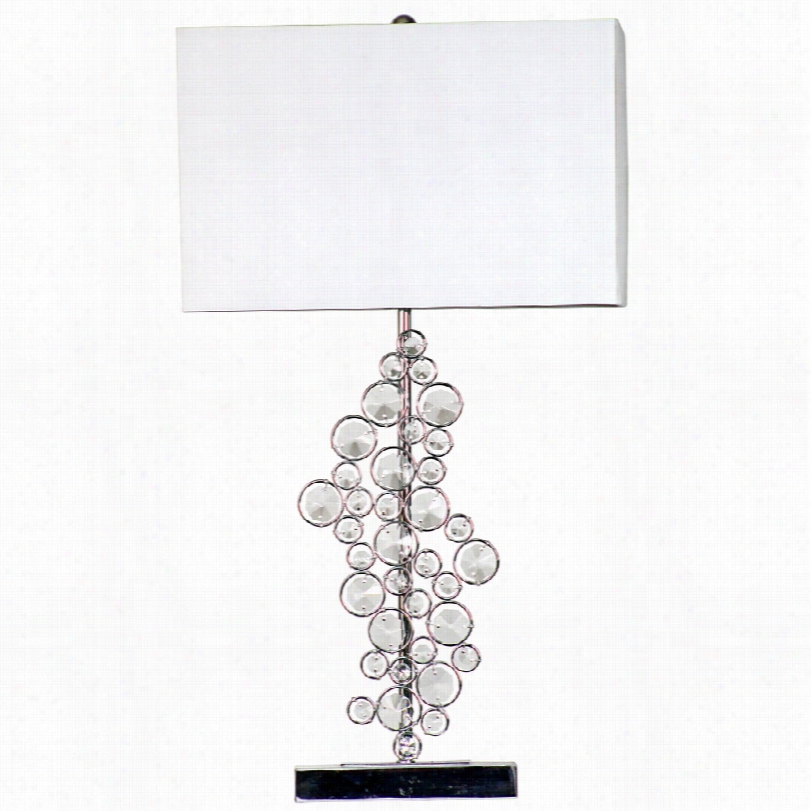 Contemporary Prismaticc Rystal Sequin And Chrome 25-inch-h Table Lamp