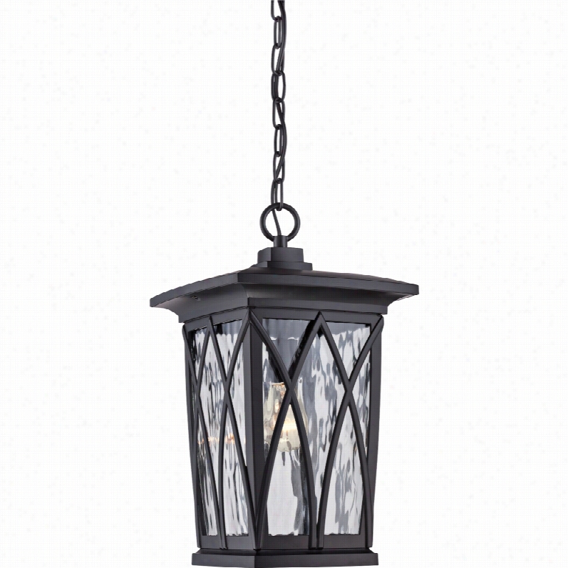 Contemporary Quoizel Grov Emystic Black Outdoor Hanging Light