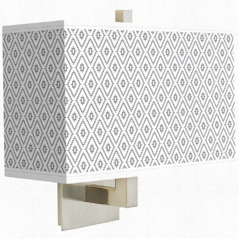 Contemporary Recttangular Diamonds 14-inch-w Modern Wall Sconce