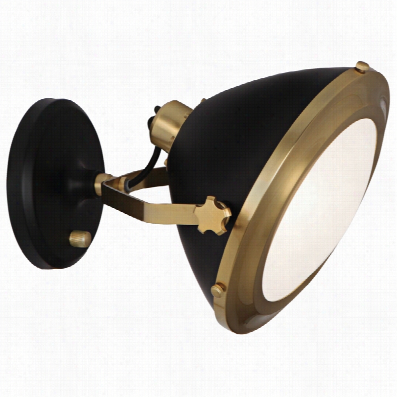 Contemporary Robert Abbey Apollo Antique Brass Spotlight Wall Lamp