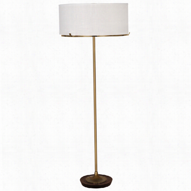 Contemporary Robert Abbey Edwin Aged Brass 57-inch-h Floor Lamp