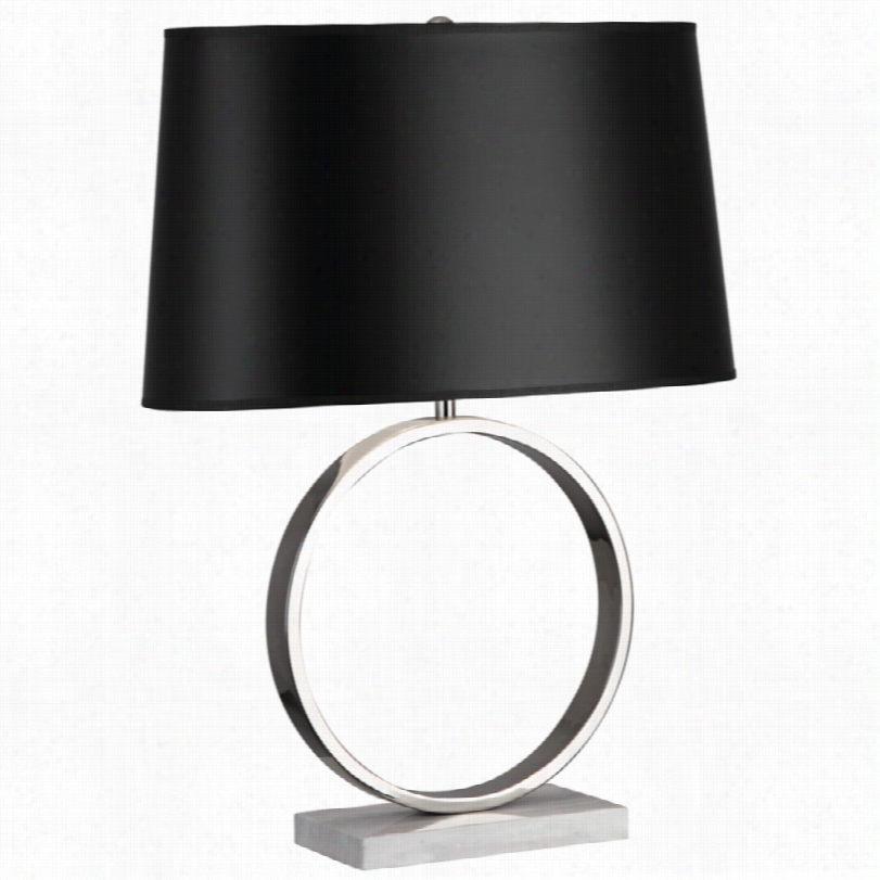 Contemporary Robert Abbey Logan Nickel And Black 24 1/2-inch-h Table Lamp