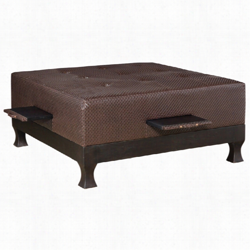 Contemppprary Rowan Square C Hocolate Brown Ottoman By The Side Of 4 Pull-out Shlevess