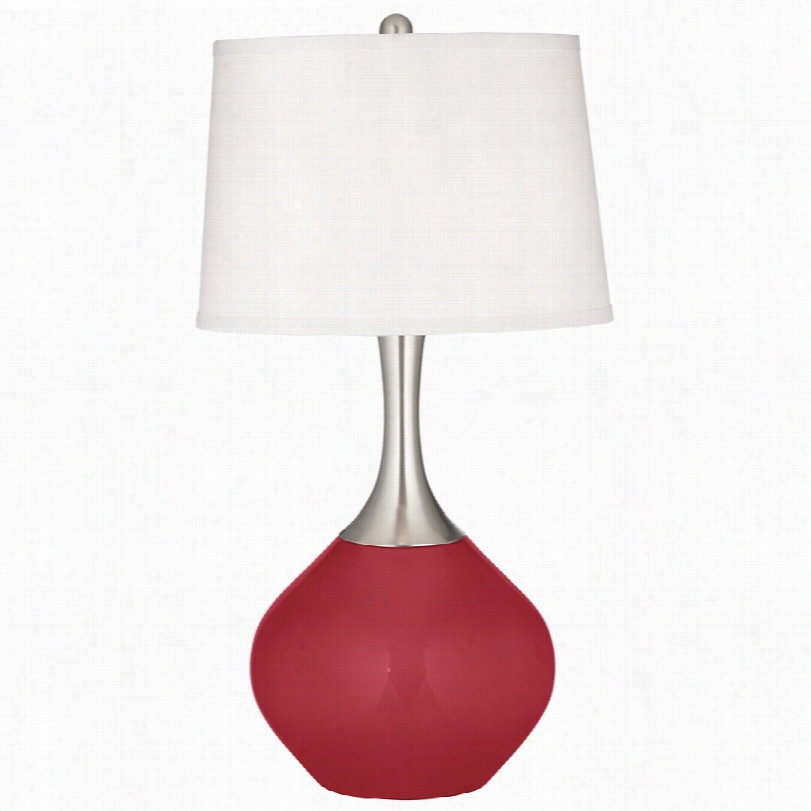 Contemporary Sa Mba Spencer Red 3 1-inch-h Table Lamp