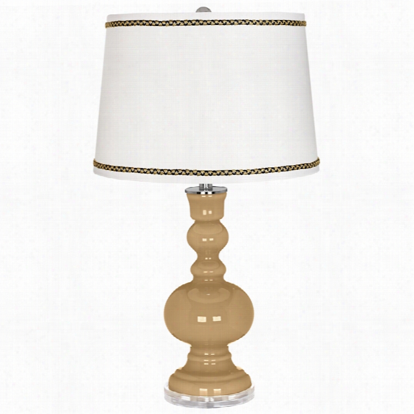 Contemporary Sand Apothecary 30-in Ch-h Table Lamp With Ric-rac Trim