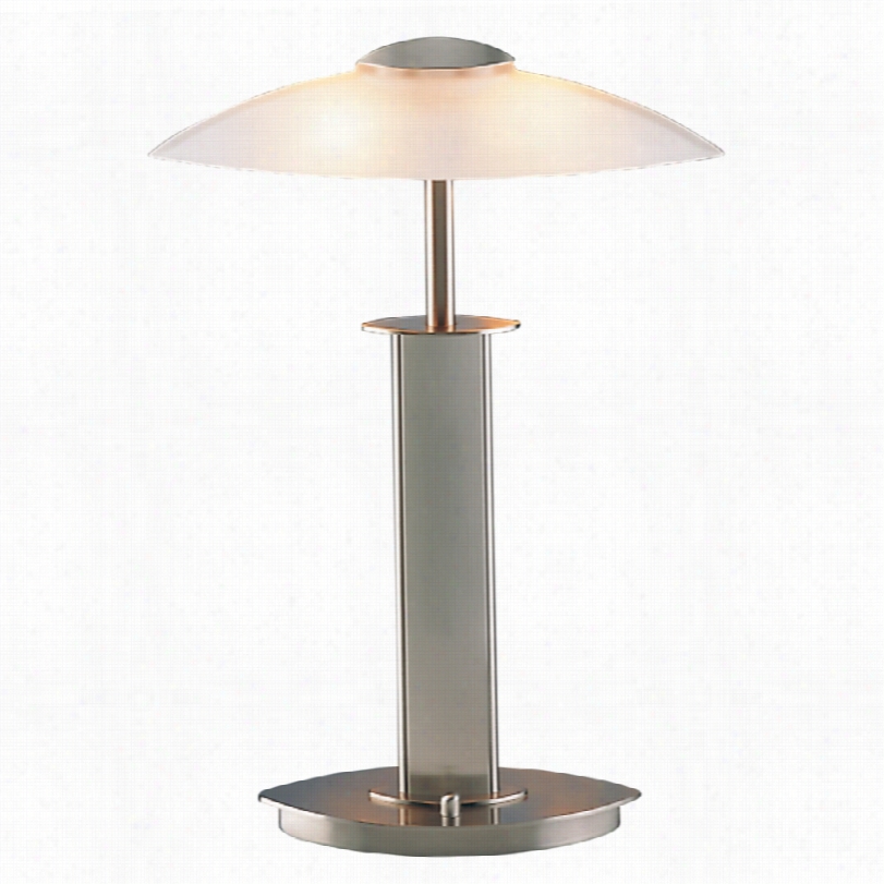 Contemporary Satin Nickel 19 1/2-inch-h Holltkoetter Desk Lamp