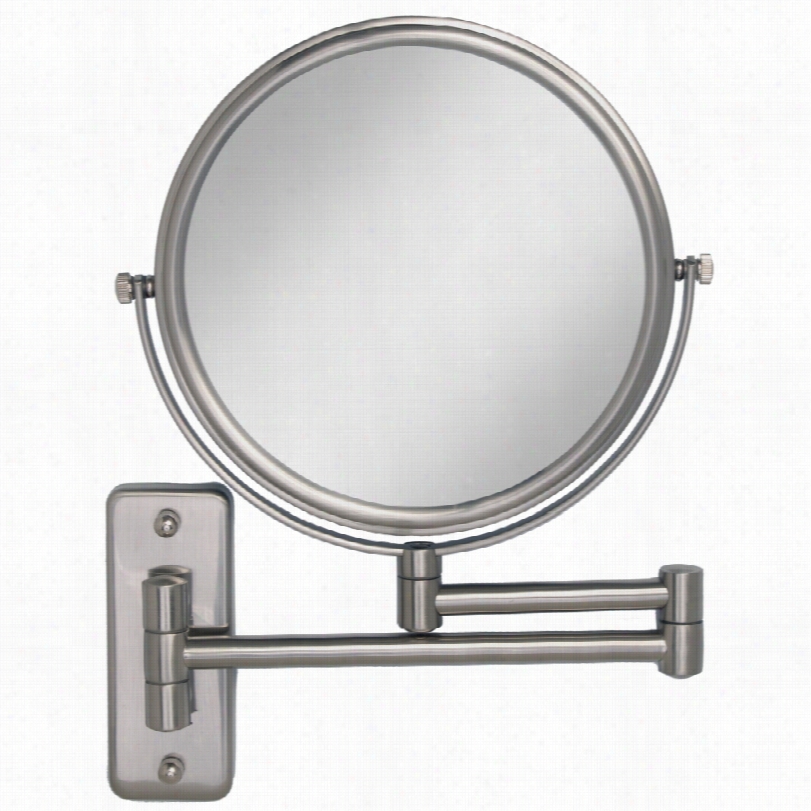 Contemporary Sat In Nickel Wall Mounted Dual-jointed Mirror-7 X9 1/2