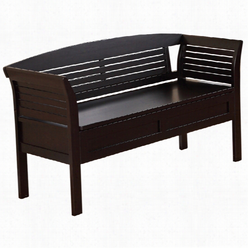 Contemporary Simpli Home Arlington Espresso 49-inch-w Storage Bench