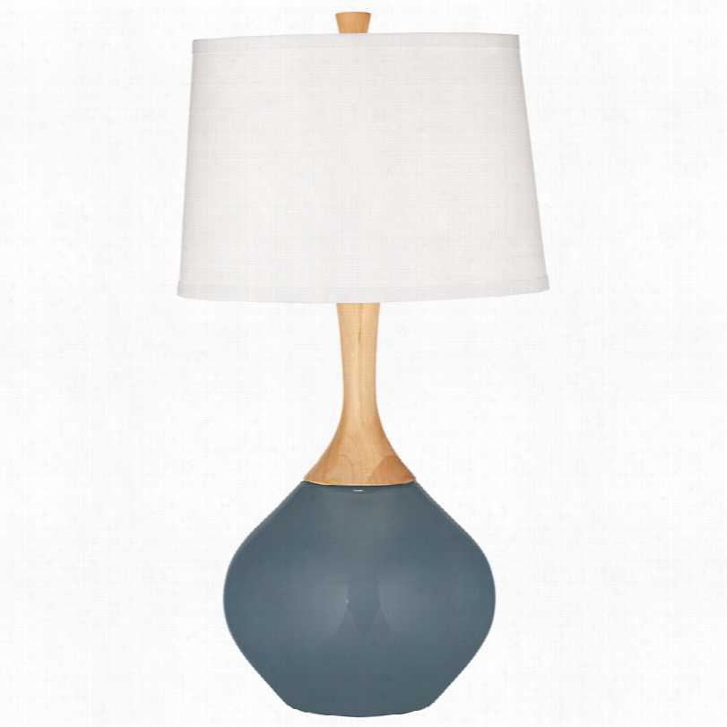 Contemporary Smoky Blue Wexler 31-inch-h Table Lamp