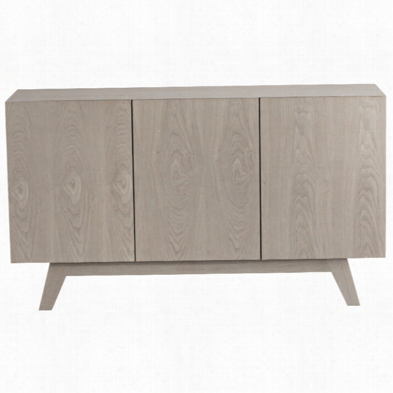 Contemporary Stevens Media Gray Veneer Cabinet