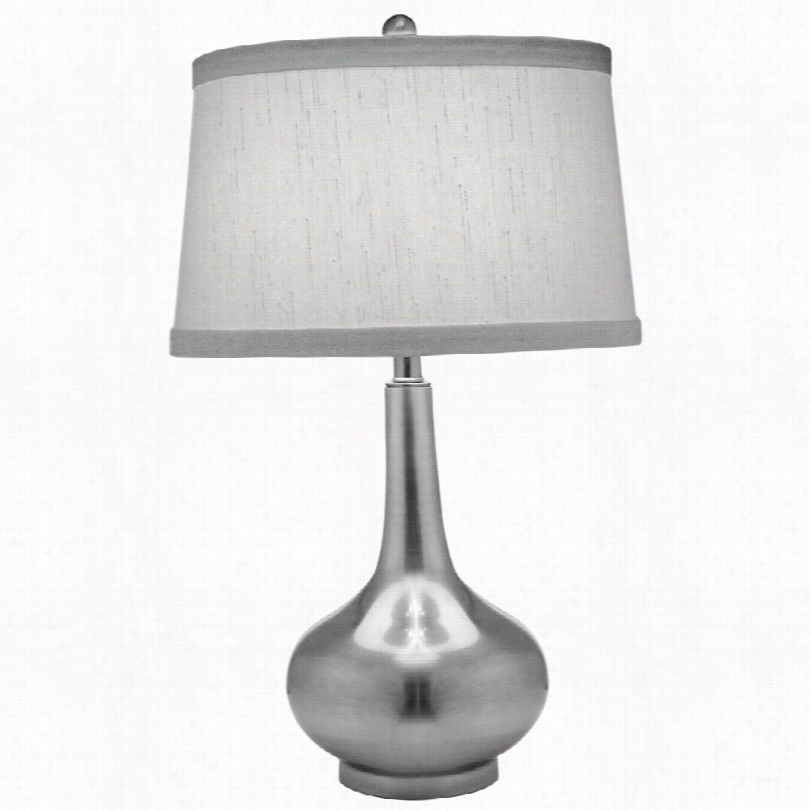 Contemp O Rarystiffel A Ntiq Ue Nickel Geni Bottle 27-inch-h Table Lamp