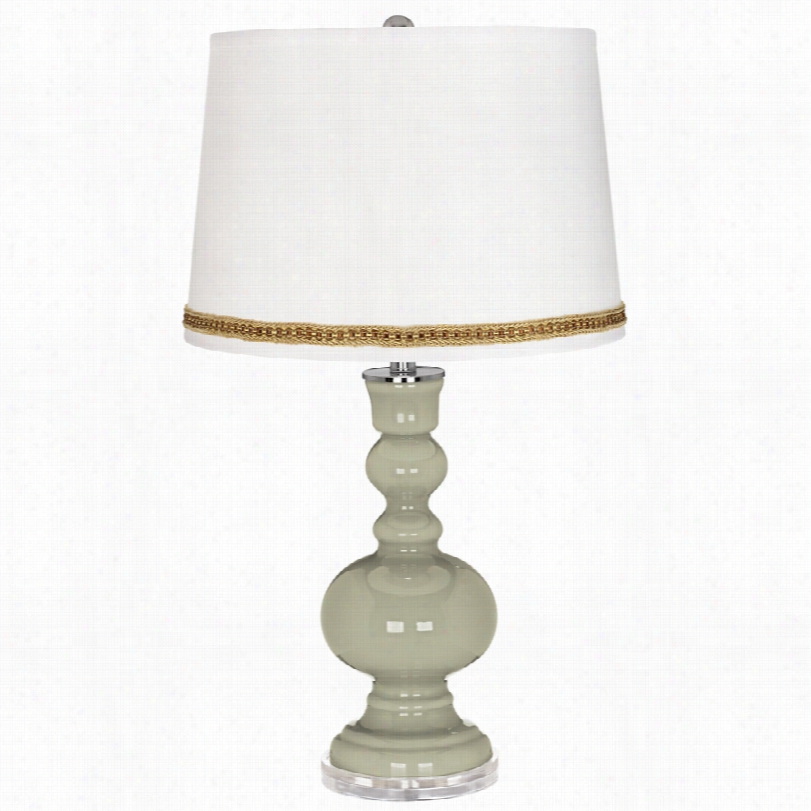 Contemporary Svelte Sage Apothecayr 30-inch-h Tabll E Lamp With Braid Trim