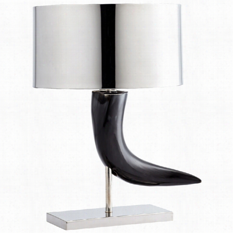 Contemporary Tavreau Modern Nickel Horn 24 1/2-inch-h Table Lamp