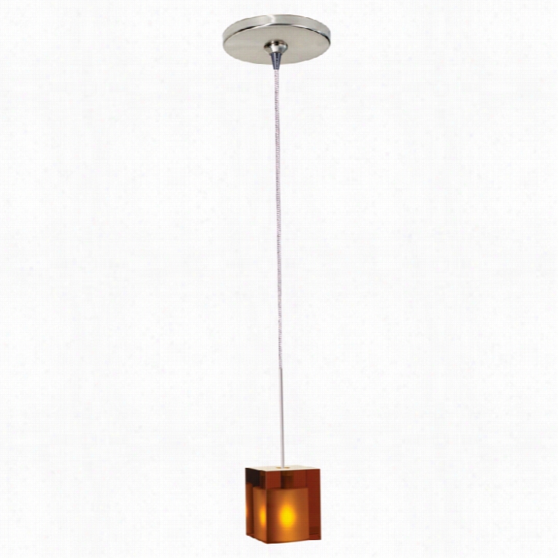 Contemporary Tech Lighting Cube A Mber Glass 2 1/2-inch-w Mini Pendant