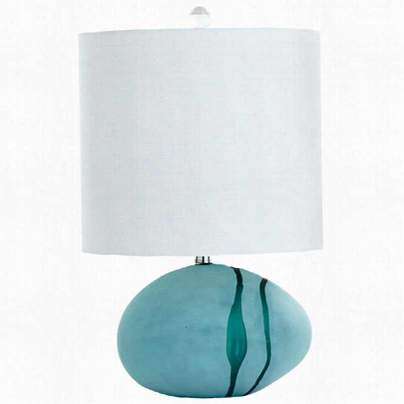 Contemporary Terza Small Sae-green Glass 23 1/2-inch-h 3-light Table Lamp