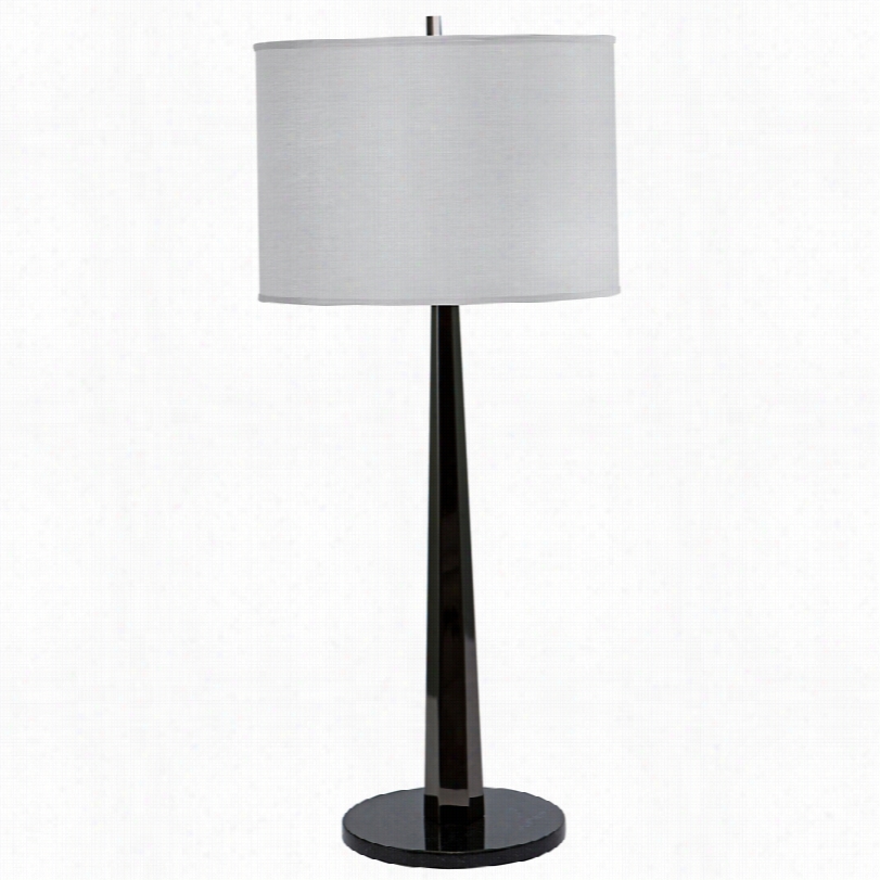 Contemporary Thumprints Obsidian Black Nickel 35-inch-h Table Lamp