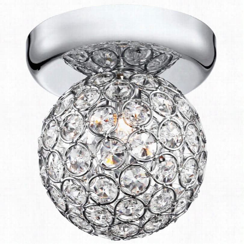 Contemporary Tiara Crystal Sphere Chroje 4 1/4-inch-w Ceiling Light