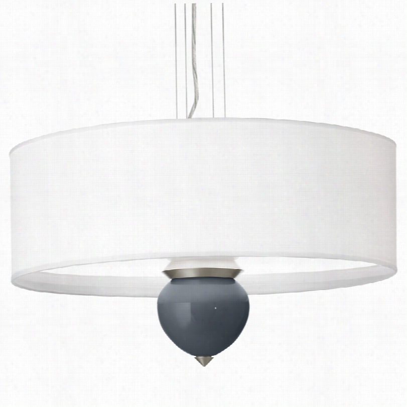 Contemporary Turbulence Gray Cleo Glass 24-inch-w Pendant Chandelier