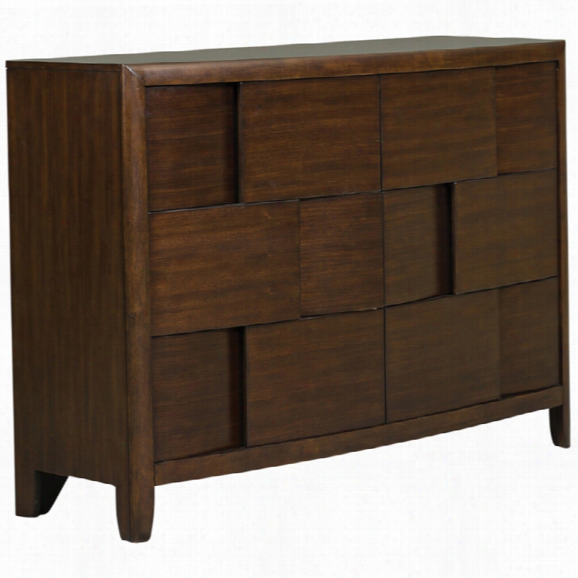 Contemporary Twiilight Walnut 38-inch-h 6-drawer Dresser