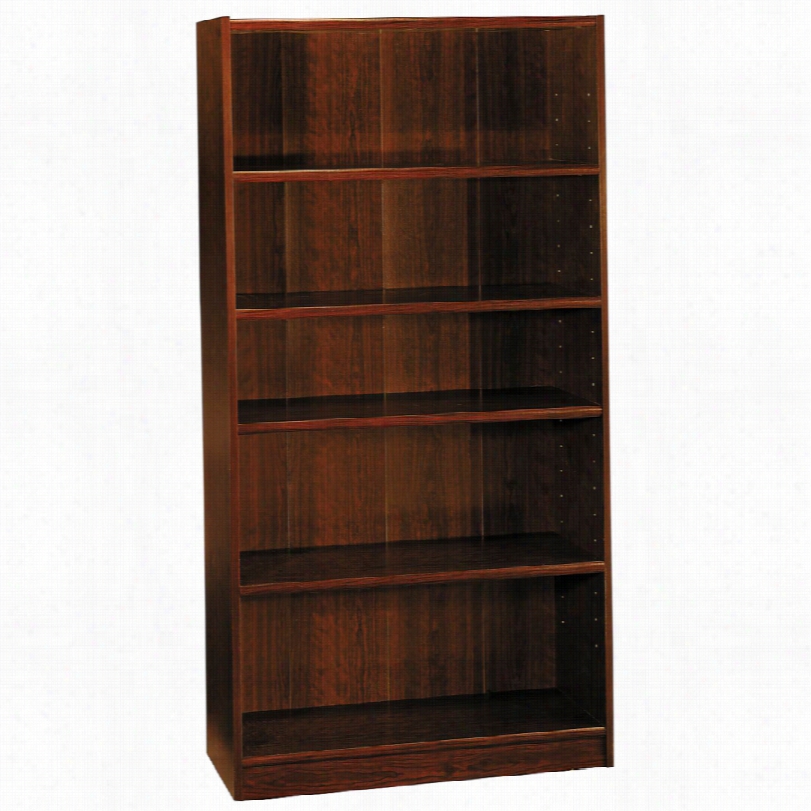 Contemporary Univerrsal Vogu Echerry 5-shelf 37-inch-w Bookacse