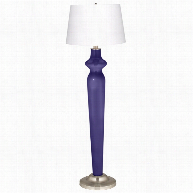 Contemporrary Valiant Violet With White Shad Elido Color Puls Fl Oor Lamp