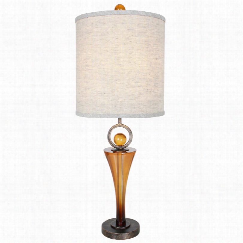 Contemporary Van Teal Simple Golden Ale Acrylic 34-inch-h Table Lamp