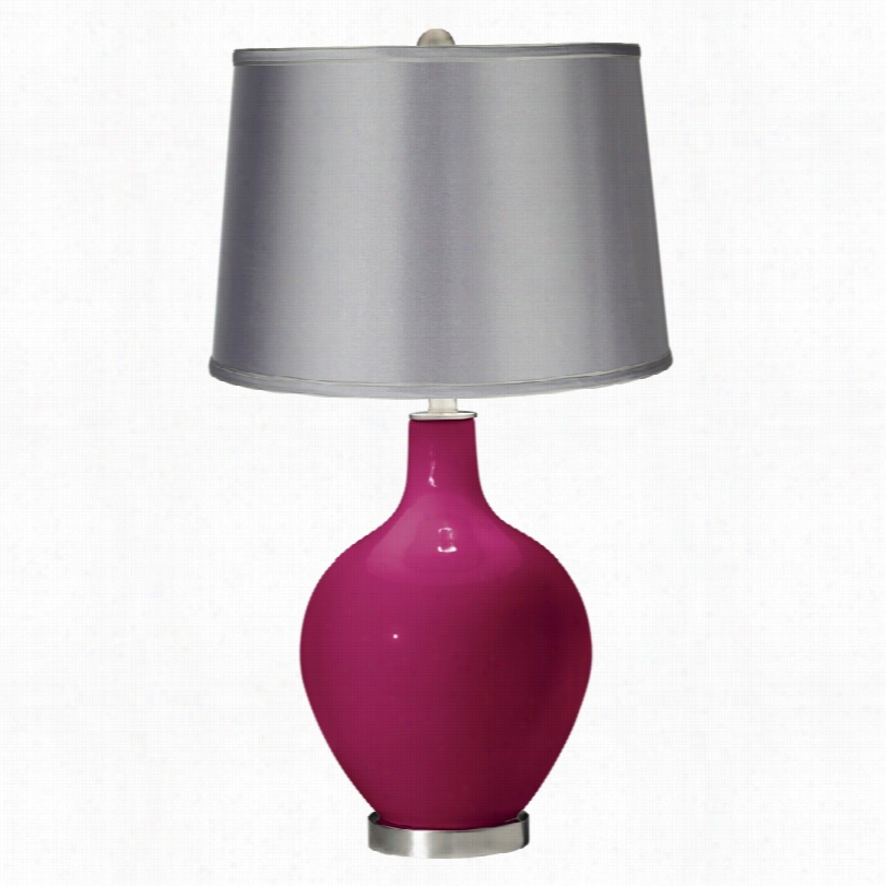 Contemporary Vivacious Pink With Satin Light Hoary Color Plus Table Lamp