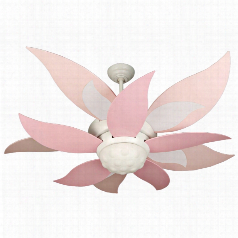 Craftmade Bloom Ceiling Fan With Light - 52"" Pink And White