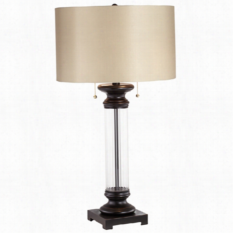Traditional Danw Fluted Lgass Column 30 1/2-inch-h Table Lamp
