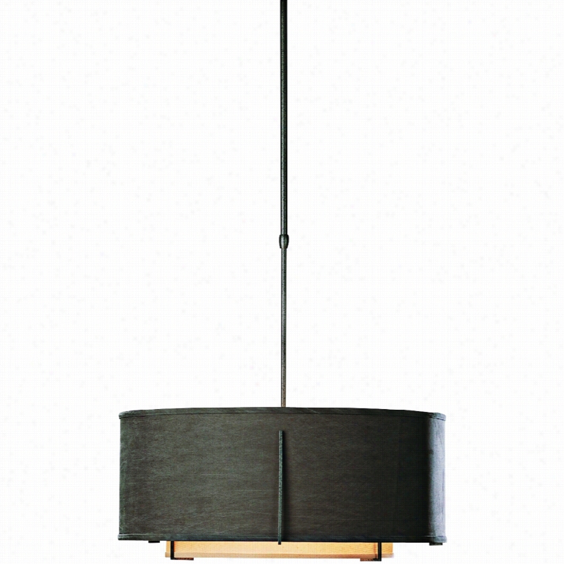 Traditional Hubbardton Forge Stone Grey Pendant Chandelier