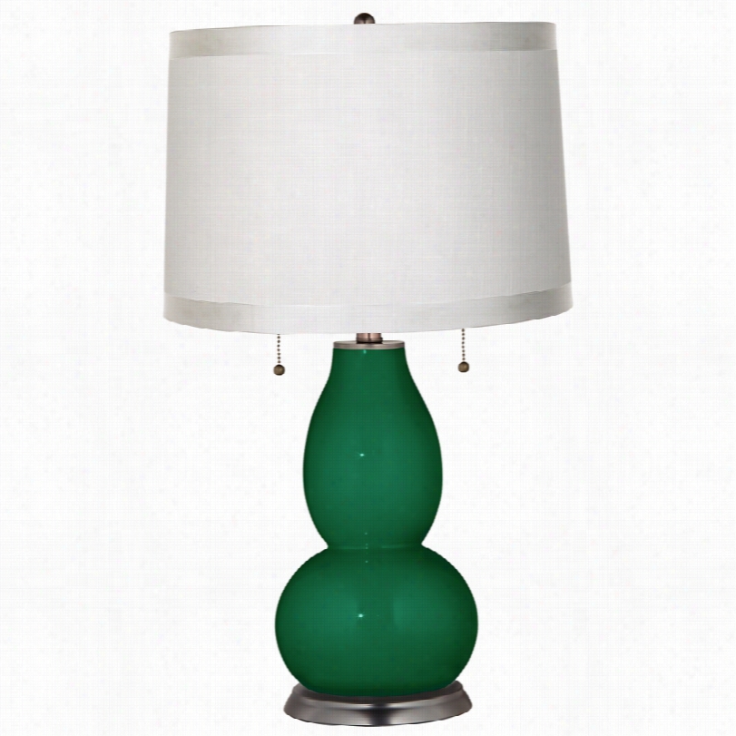 Transitional Greebs White Drum Fulton Tablee Lamp