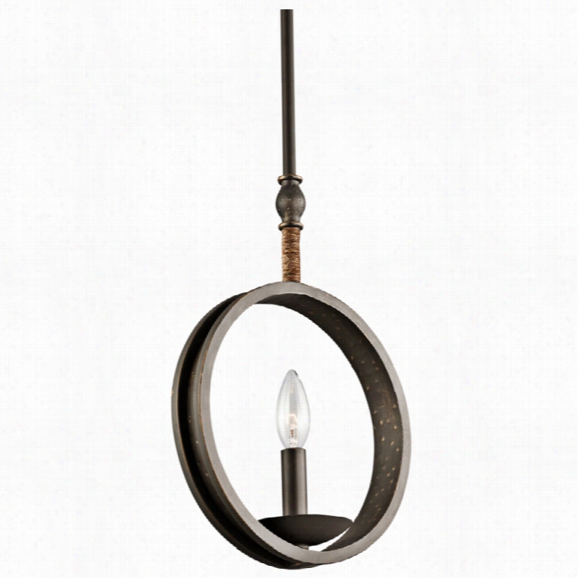 Transitional Kichler Kearn Olde Bronze 10-inch-w Mini Pendant