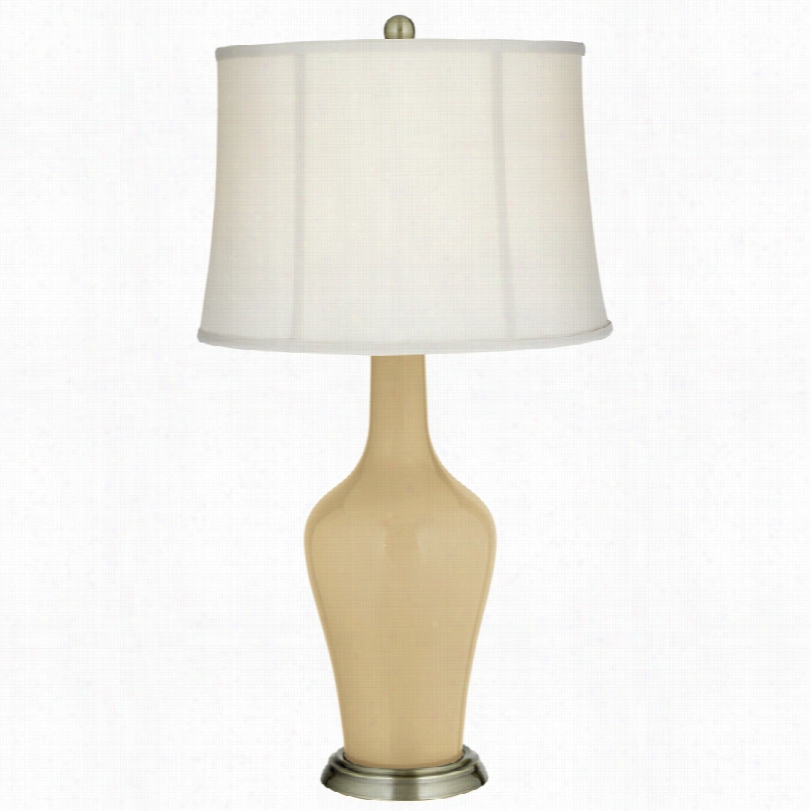 Tramsitional Macadamia Anya Antique Brass 32 1/4-inch-h Table Lamp