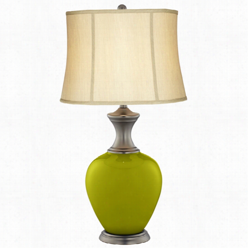 Transitional Olice Gteen Alison Glass 31 1/2-inch-h Table Lamp