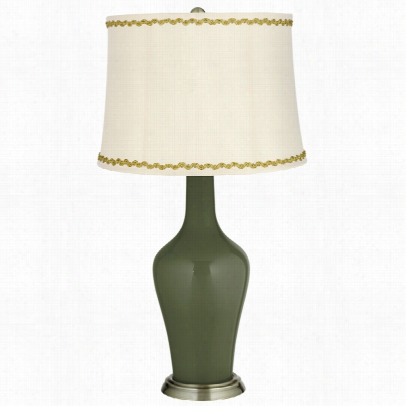 Transitional Secret Garden And Relaxed Wave Trim Anya Table Lamp