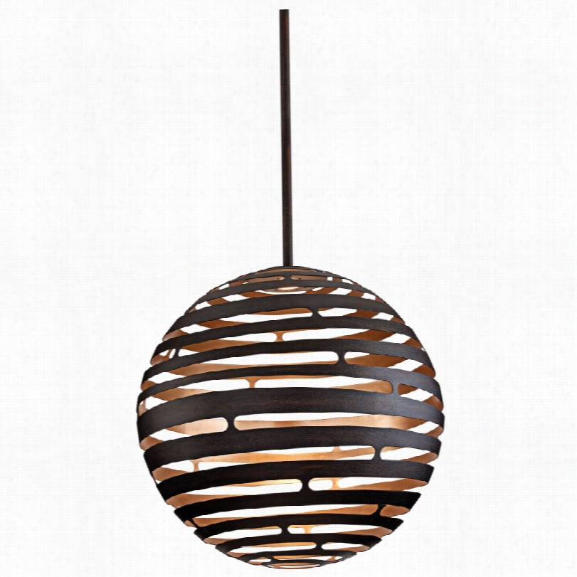 Transitional Tango Textured Bronze Modern Corbett Led Pendant Light