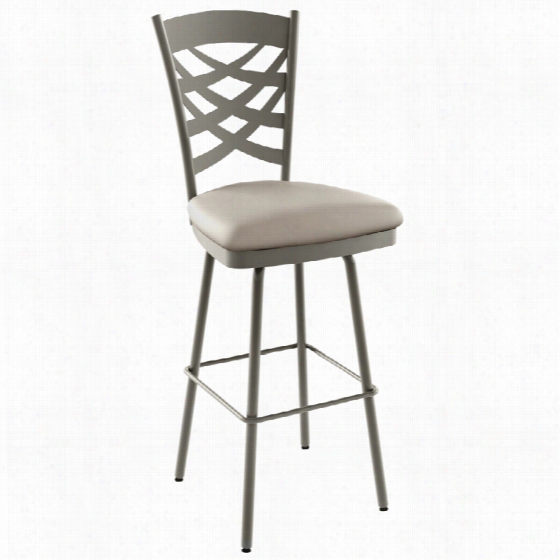 Contemporary Amisco Nest Oyster Titanium Warm Gray 30-icnh Bar Stool