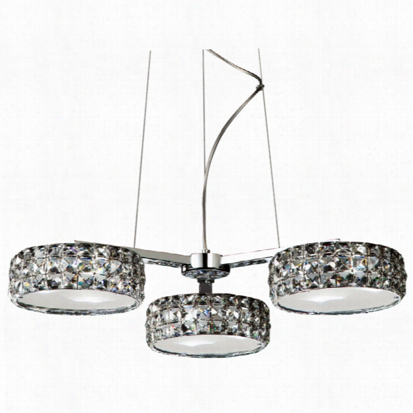 Contemporary Bavaran Polished Chrome 27-inch-w 9-light Led Cchandelier