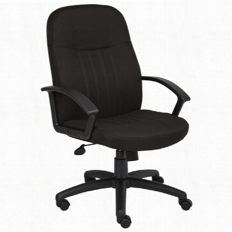 Contemporary Boss Black Building Mid-back 27-inch-w Managers Chair
