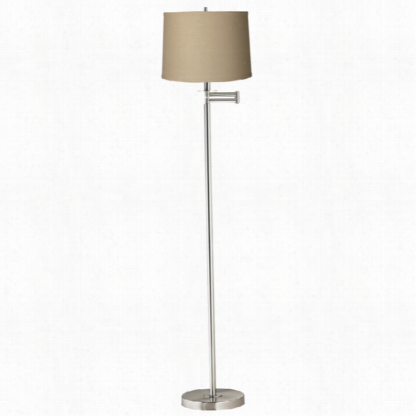 Contemporary Brushed Ickel 60 1/2-inch-h Swingga Rm Floor Lamp