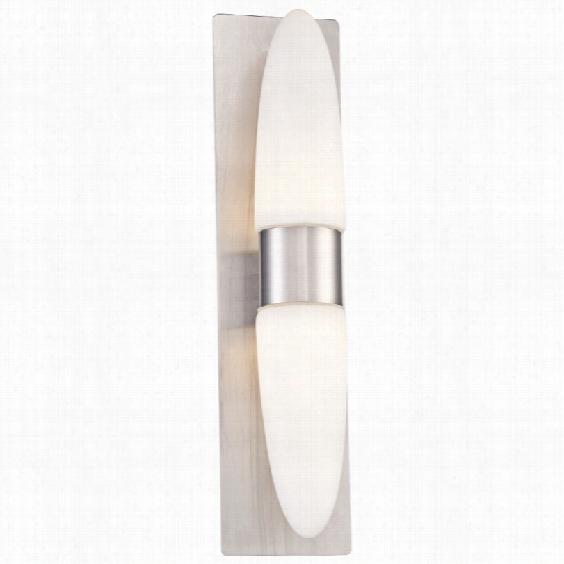 Contemporary Bullet Satin Nickel Led Wall Sconce