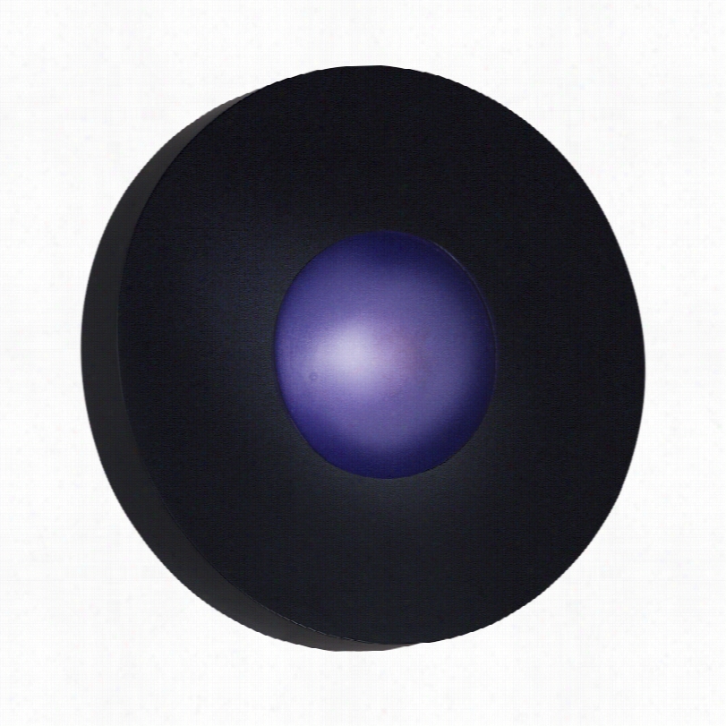 Contemporary Burst Black Round Outdoor Wall Or Ceiling Lihgt