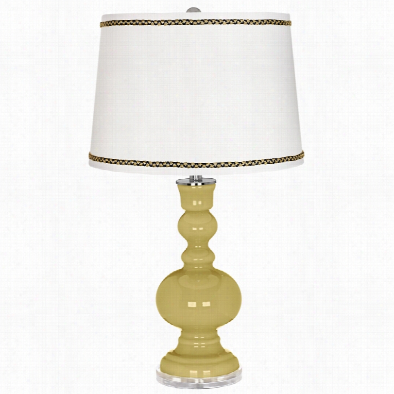 Contemporary Butter Up Apoth Ecary 30-inch-h Table Lamp With Ric-rac Trim