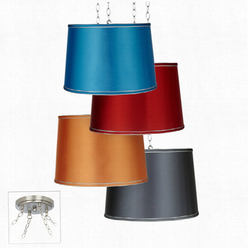 Contemporary Carnival Multicolor Shade 16-inch-w Multi Gay Pend Ant